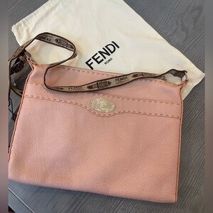 Fendi selleria Anna metallic pink crossbody